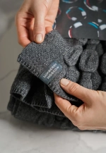 Плед вязаный BUBBLES 120x170 |  графитовый