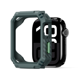 Чехол-бампер темно-зеленого цвета из Soft силикона от Dux Ducis для часов Apple Watch 46мм, серия Damo Series Case