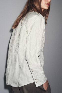 ZARA РУБАШКА В ПОЛОСКУ ИЗ ЖАТОЙ ТКАНИ — ZW COLLECTION, ПОЛОСКИ