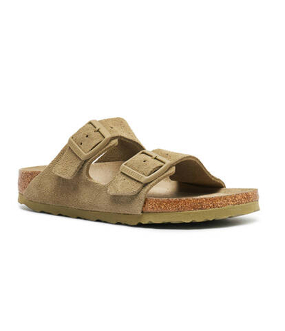 Кожаные шлепанцы arizona Birkenstock - хаки(1019088)