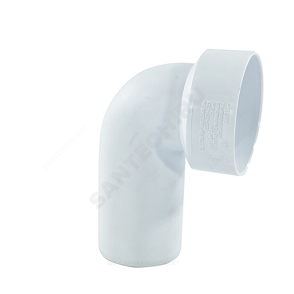 Отвод PP-H сифонный бесшумный белый RAUPIANO PLUS Дн 50х50х90гр б/нап Rehau 11214441001