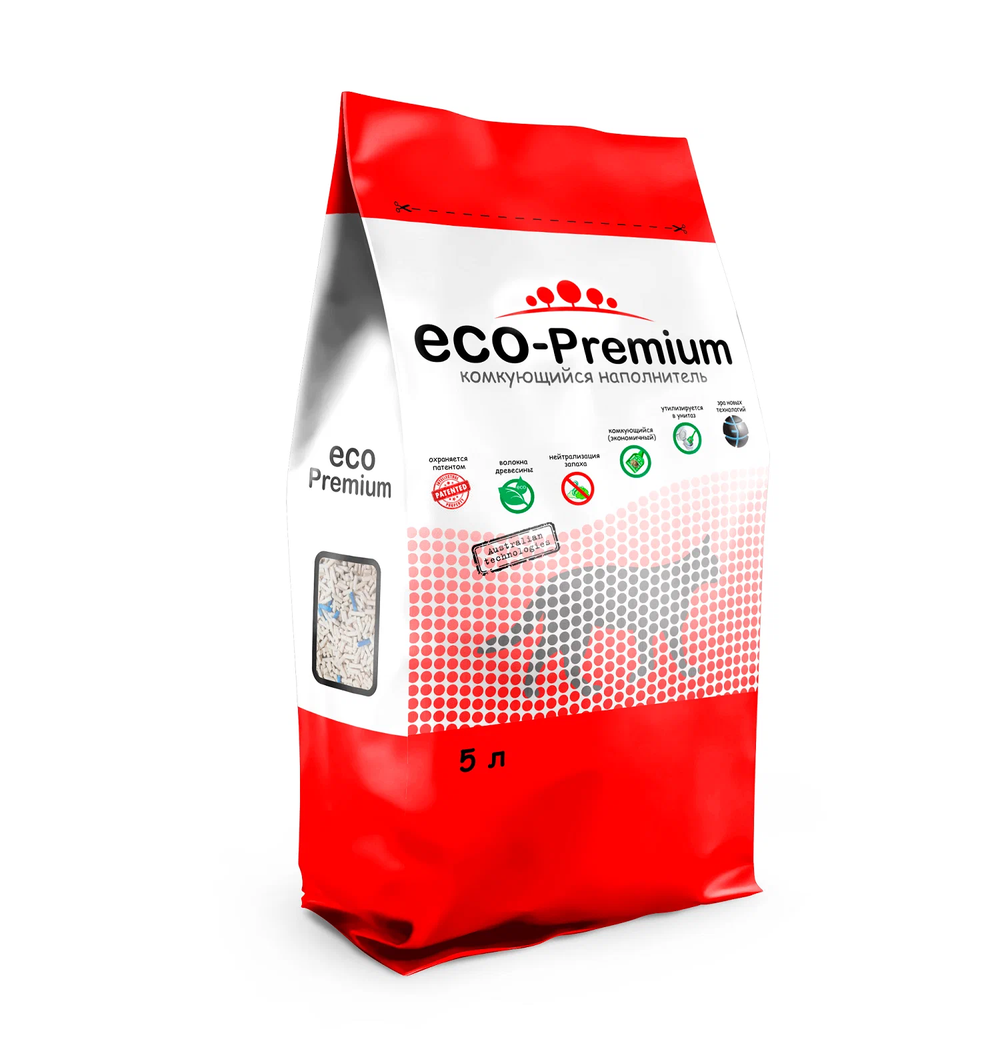 Eco premium наполнитель для кошек древесный green