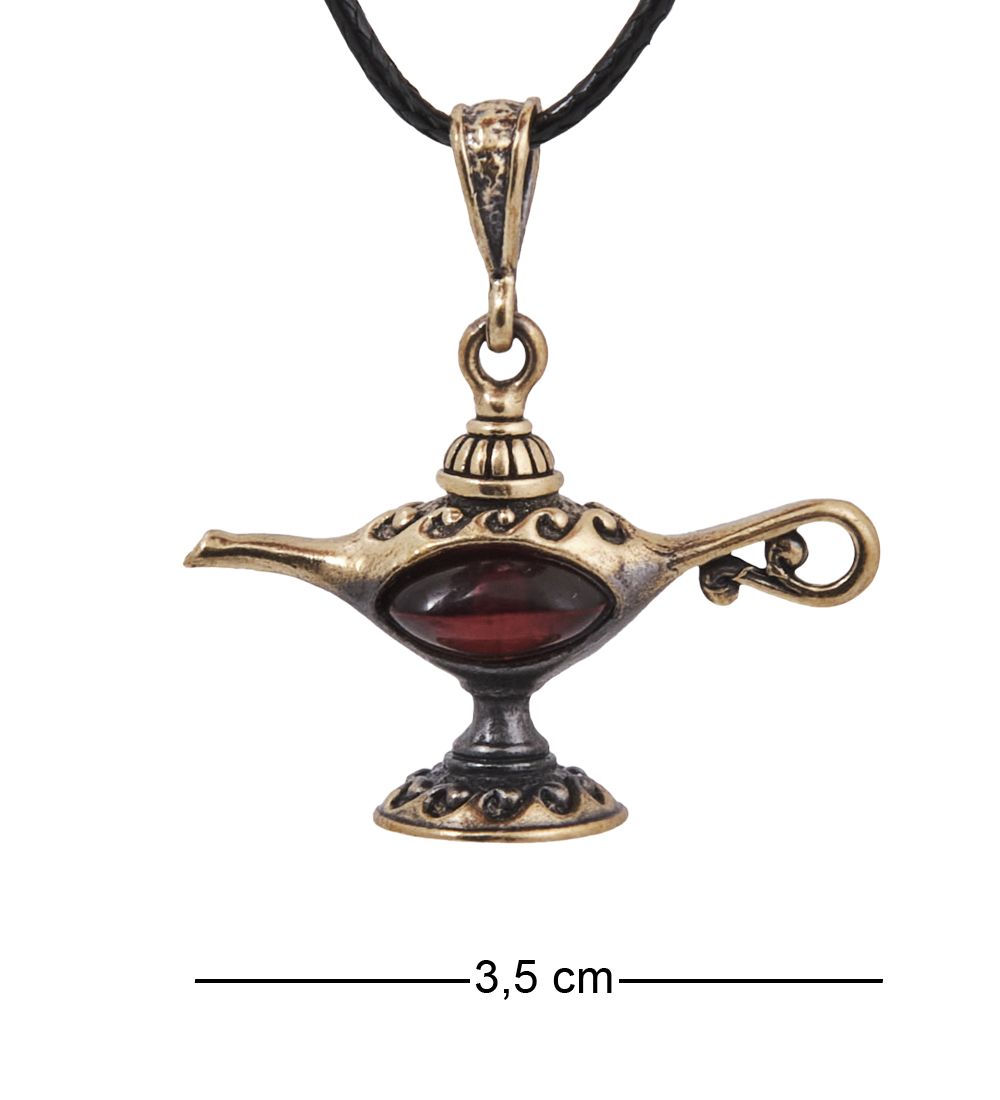 AM-4078 Подвеска «Лампа Аладдина» (латунь, янтарь)