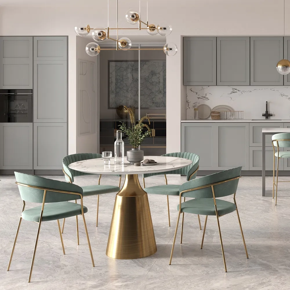 Комплект из 2-х стульев Turin синий, золотые ножки