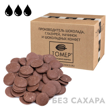 Шоколад Молочный без сахара  43%, Томер, 100 гр
