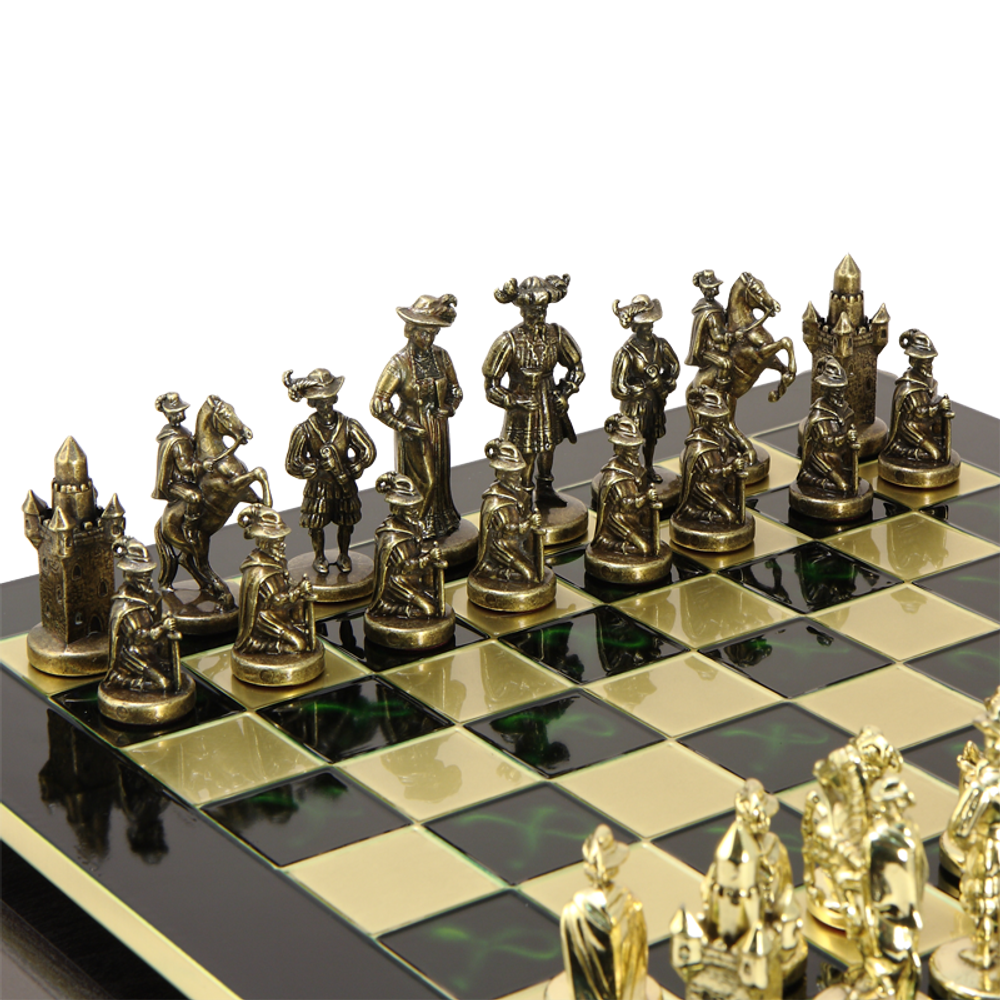 Manopoulos Шахматы бронзовые Рыцари Средневековья