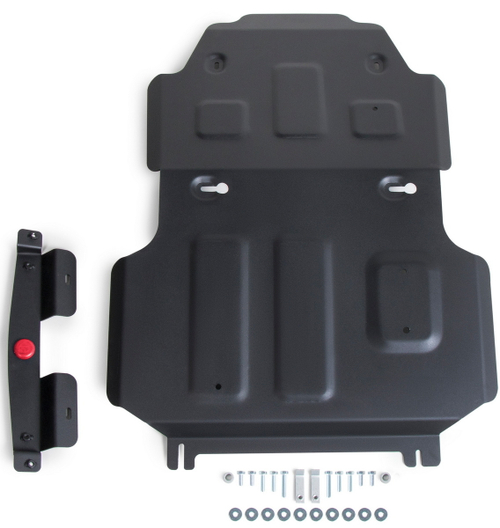 Защита радиатора и картера АвтоБроня для Toyota Land Cruiser 300 (V - 3.3TD; 3.5; 4.0) 2021-н.в., сталь 1.8 мм, с крепежом, штампованная, 111.09559.1