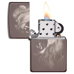 Зажигалка Zippo 49433 Lion Design, Black Ice