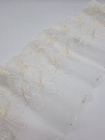 Вышивка на сетке кремовый/золото К736 левая