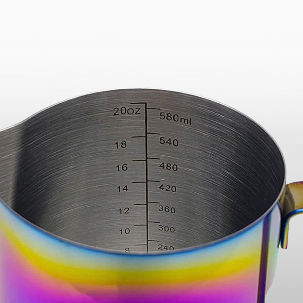Молочник (питчер) 600 мл, нерж. с делениями ColorFull, CGPro Steel