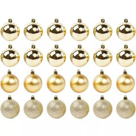 Набор шаров 24шт 6см золото SYQA-012103-G