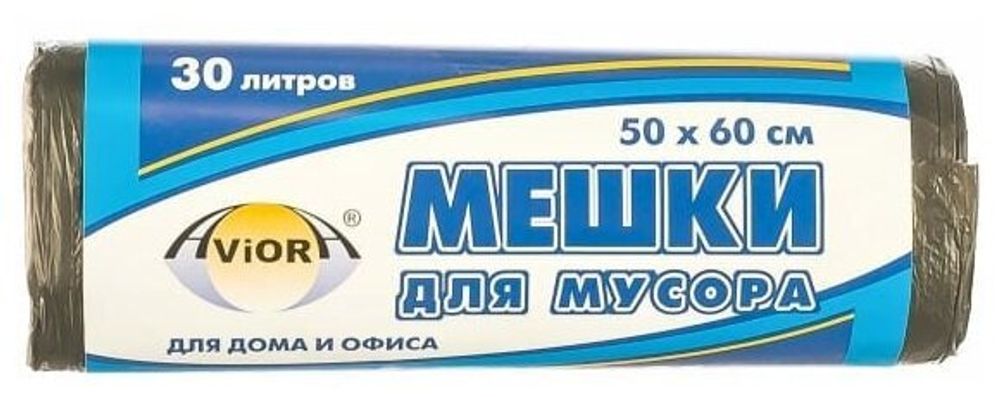 МЕШКИ ДЛЯ МУСОРА AVIORA 50Х60СМ 30Л 25ШТ В РУЛОНЕ