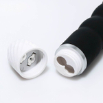 Черный рельефный вибратор для стимуляции точки G - 17 см. (Цвет: черный)