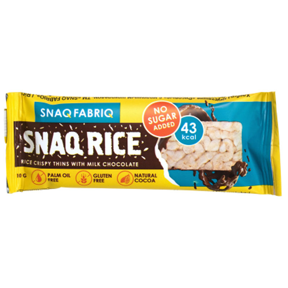 Snaq Fabriq Snaq Rice Батончик рисовый с молочным шоколадом (10 гр.)
