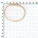 Браслет жесткий из красного золота с фианитами