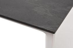 "Малага" обеденный стол из HPL 90х90см, цвет "дуб", каркас белый