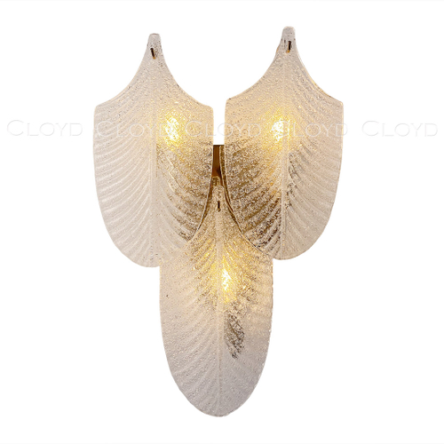 Бра Cloyd BONGA-A W3 / выс. 50 см - золото - прозрачн. стекло (арт.20437)