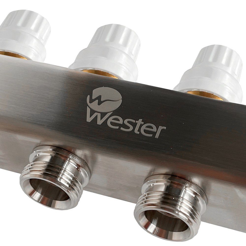 Коллектор с расходамерами 1"-3/4" - 3 вых. Wester MUFS