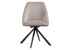 Стул на металлокаркасе Окленд крутящийся дымчатый / черный
