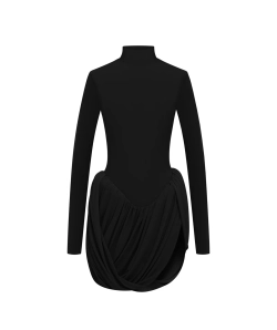 Платье с открытой спиной с буфами