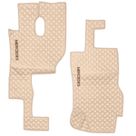 Ковры MERCEDES Actros MP3 (автомат) с шахтой (экокожа, бежевый, бежевый кант, коричневая вышивка)