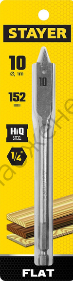 STAYER FLAT 12x152мм, сверло по дереву перовое