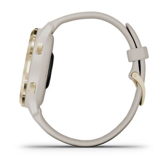Умные часы Garmin Venu 2S песочного цвета с золотистым безелем