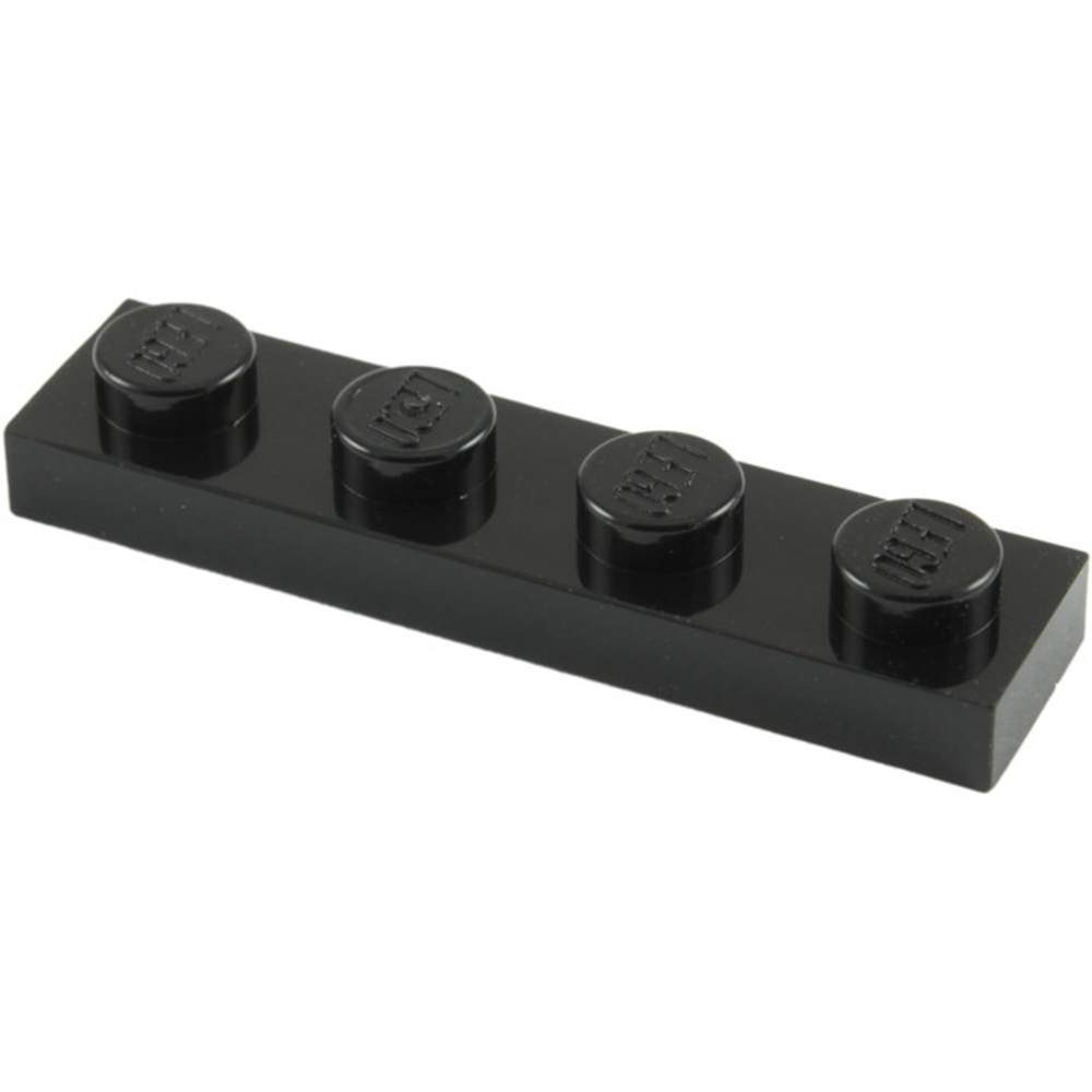 Lego 50шт Плитка 1x4 (черная) 371026