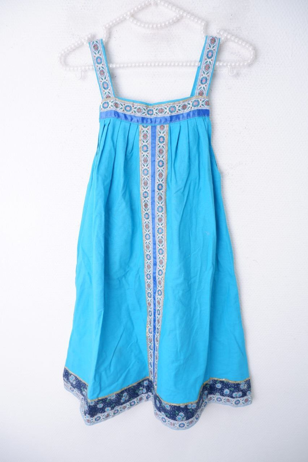 Сарафан "Русский народный" голубой на 12 лет