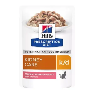 Пауч для кошек Hill`s Prescription Diet k/d, при заболеваниях почек, с лососем