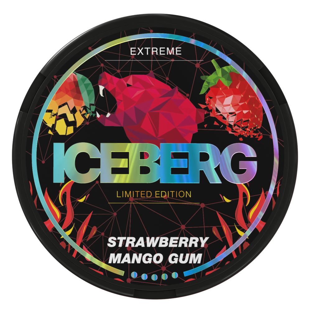 ICEBERG STRAWBERRY MANGO GUM (130МГ) - ЖВАЧКА КЛУБНИКА МАНГО