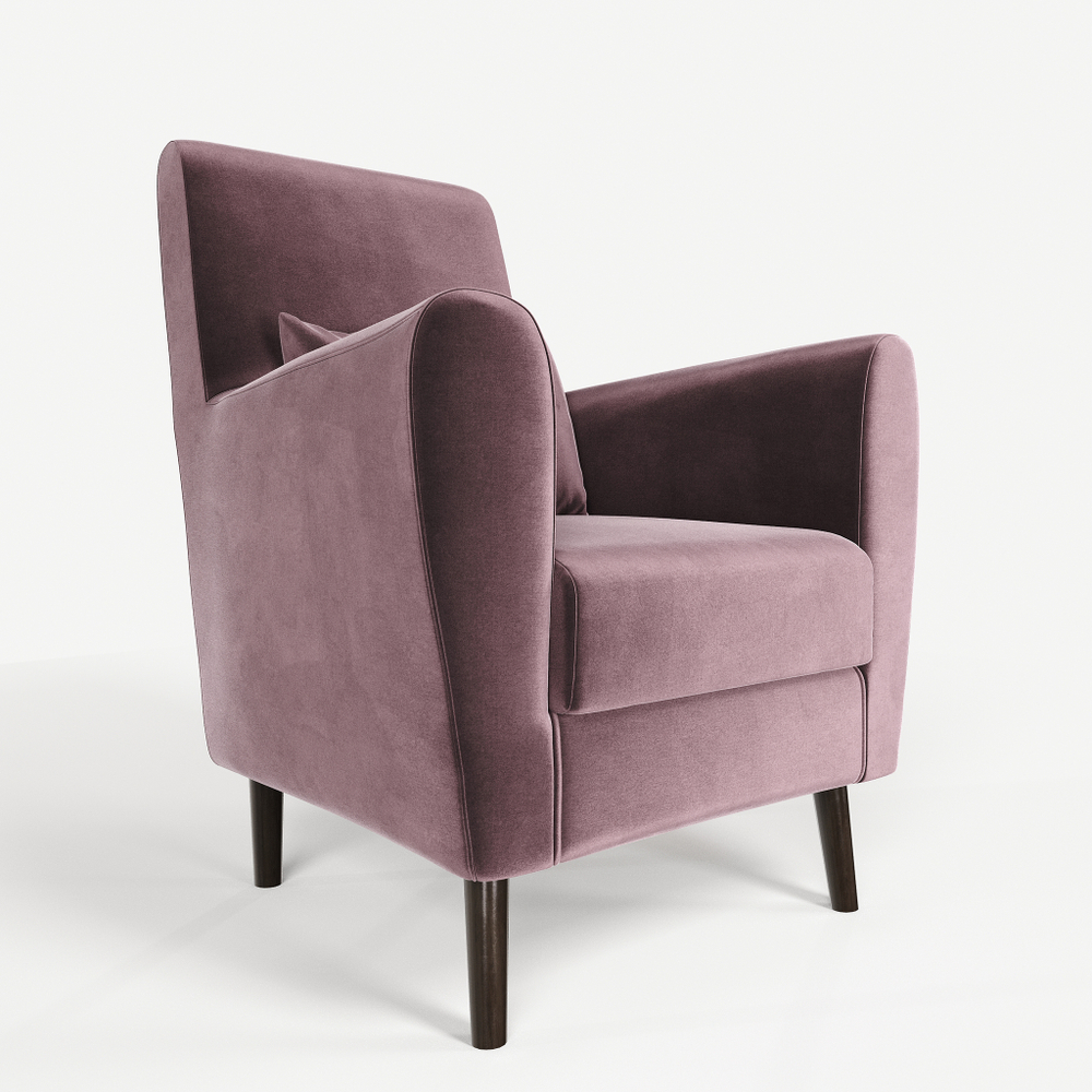 Кресло мягкое Грэйс Z-9 (Светло-розовый) на высоких ножках с подлокотниками в гостиную, офис, зону ожидания, салон красоты.