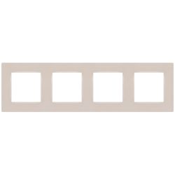 Рамка для розеток и выключателей ЭРА Серия 12 12-5204-15 на 4 поста, Классик, перламутр
