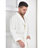 Вафельный халат GreenBlack | кремовый