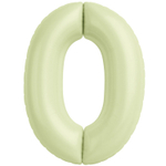 Шар фольгированный Цифра 0 101 см (Желтый)