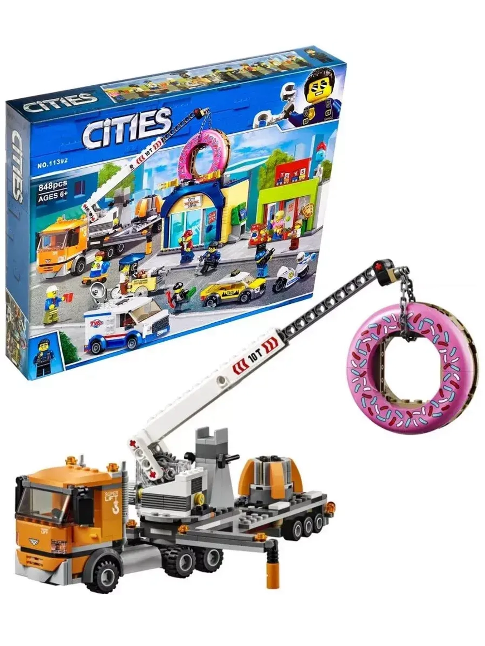 Конструктор Открытие магазина по продаже пончиков 848 дет