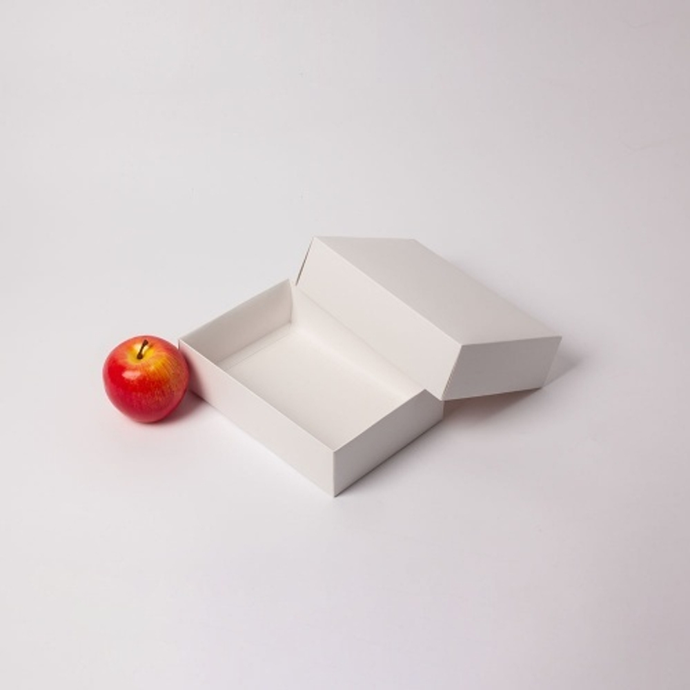 Коробка крышка-дно 21x6x15, белый, картон