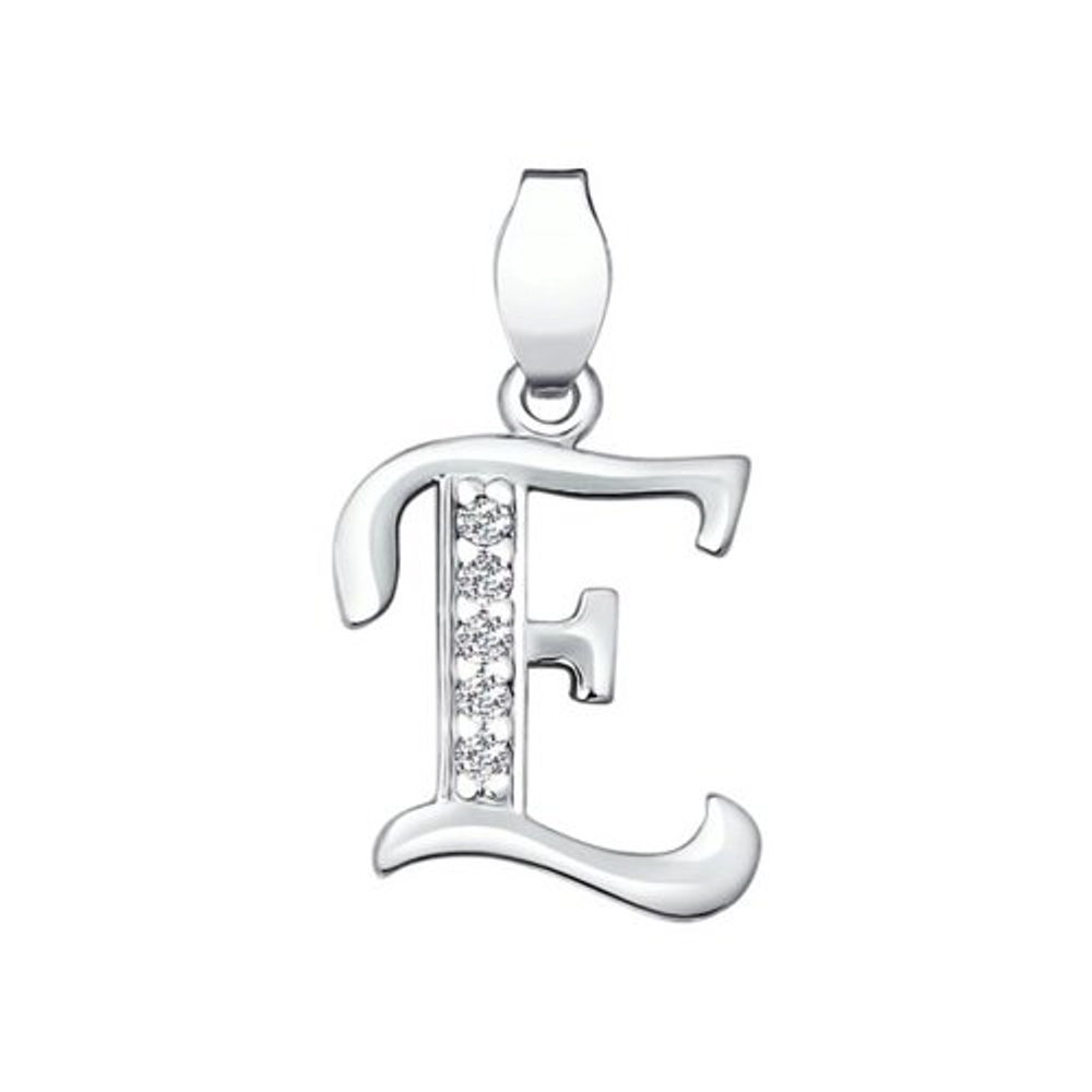 Подвеска из серебра с фианитами