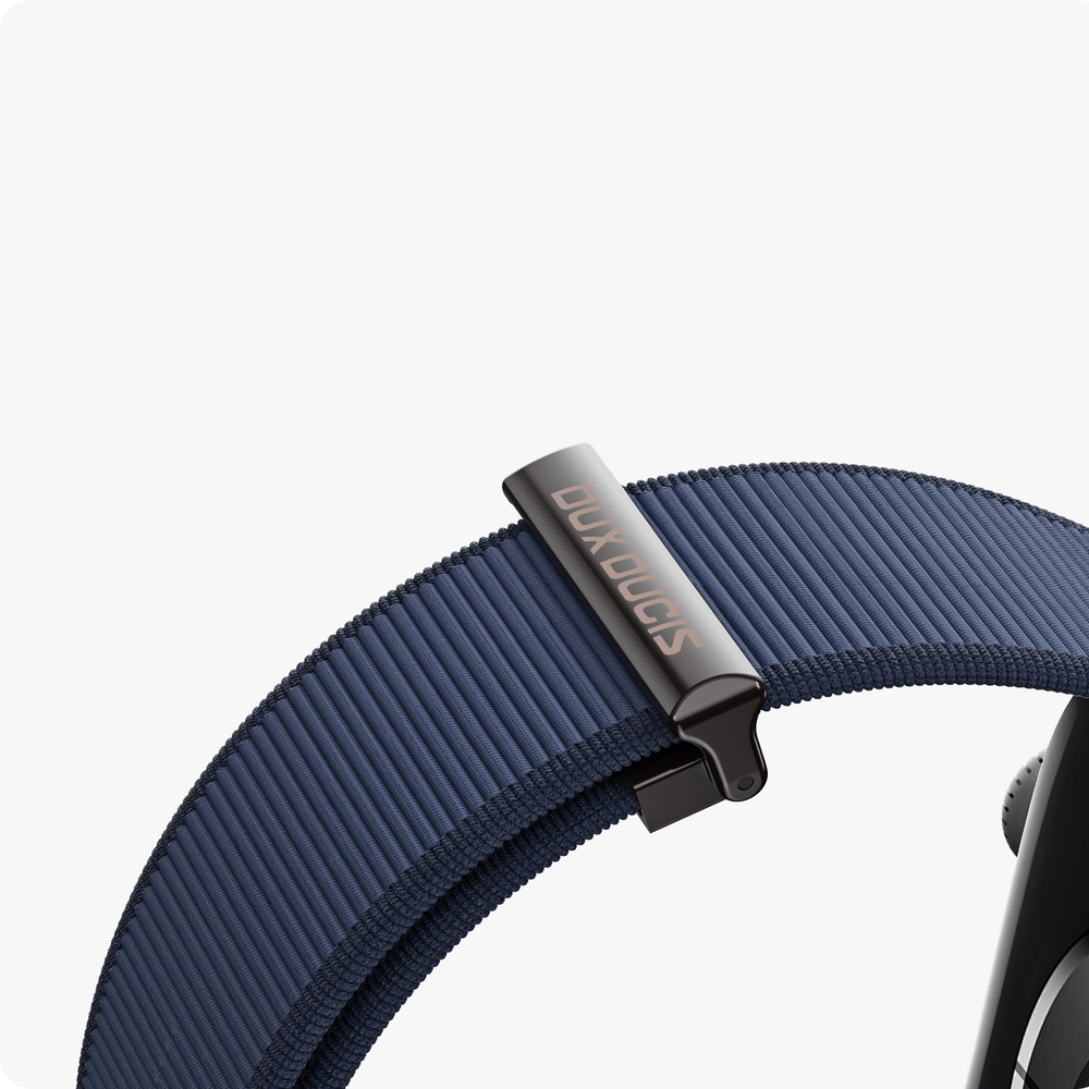 Ремешок синего цвета с магнитной фиксацией для смарт часов Apple Watch размером 42, 44, 45, 46, 49MM, серия Strap (YM Series) от Dux Ducis