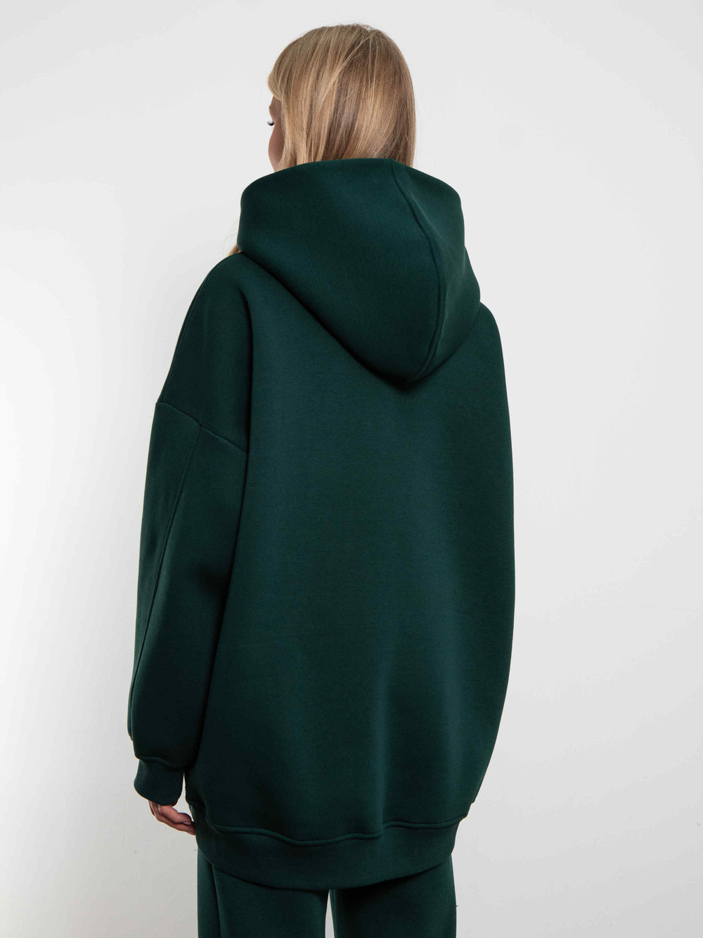 Худи женское оверсайз с начесом basis Малахит