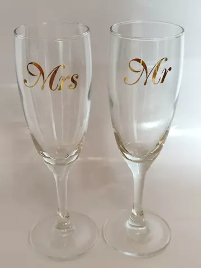 Свадебные бокалы  для молодоженов Mr. Mrs.
