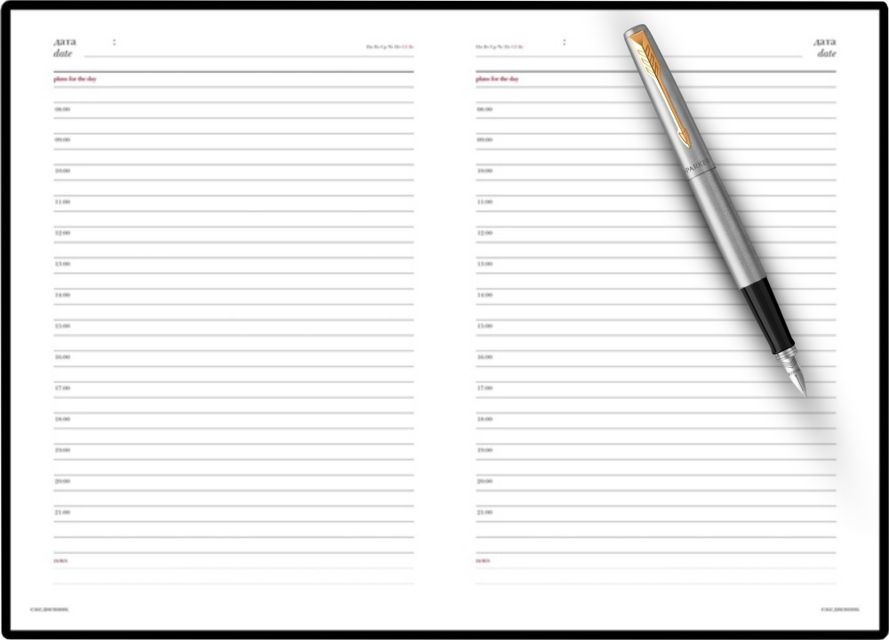 Подарочный набор: Ручка перьевая Parker Jotter Stainless Steel GT и Ежедневник зеленый недатированный