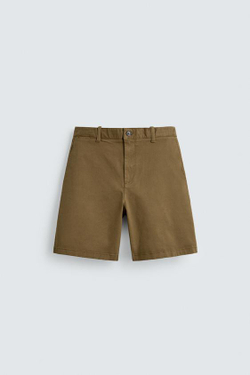 ZARA ШОРТЫ ЧИНОС REGULAR FIT, ОХРА