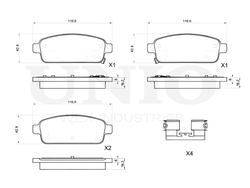 Колодки тормозные диск. задние UNIO BRP-20144