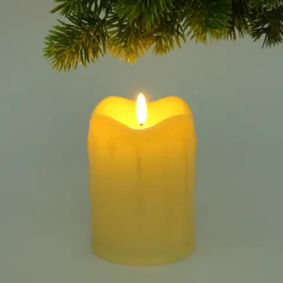 Сувенир с подсветкой «Свеча - Огонь» 9*12,5 см (работает от батареек 3 АА)