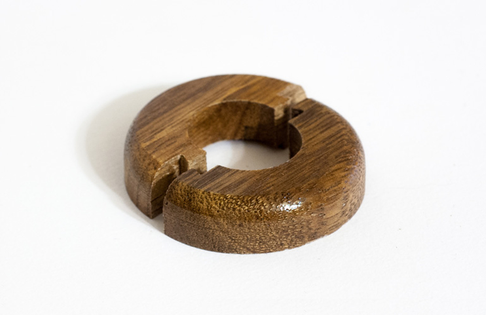 Розетта для труб деревянная 20мм "Grace" Тёмный орех