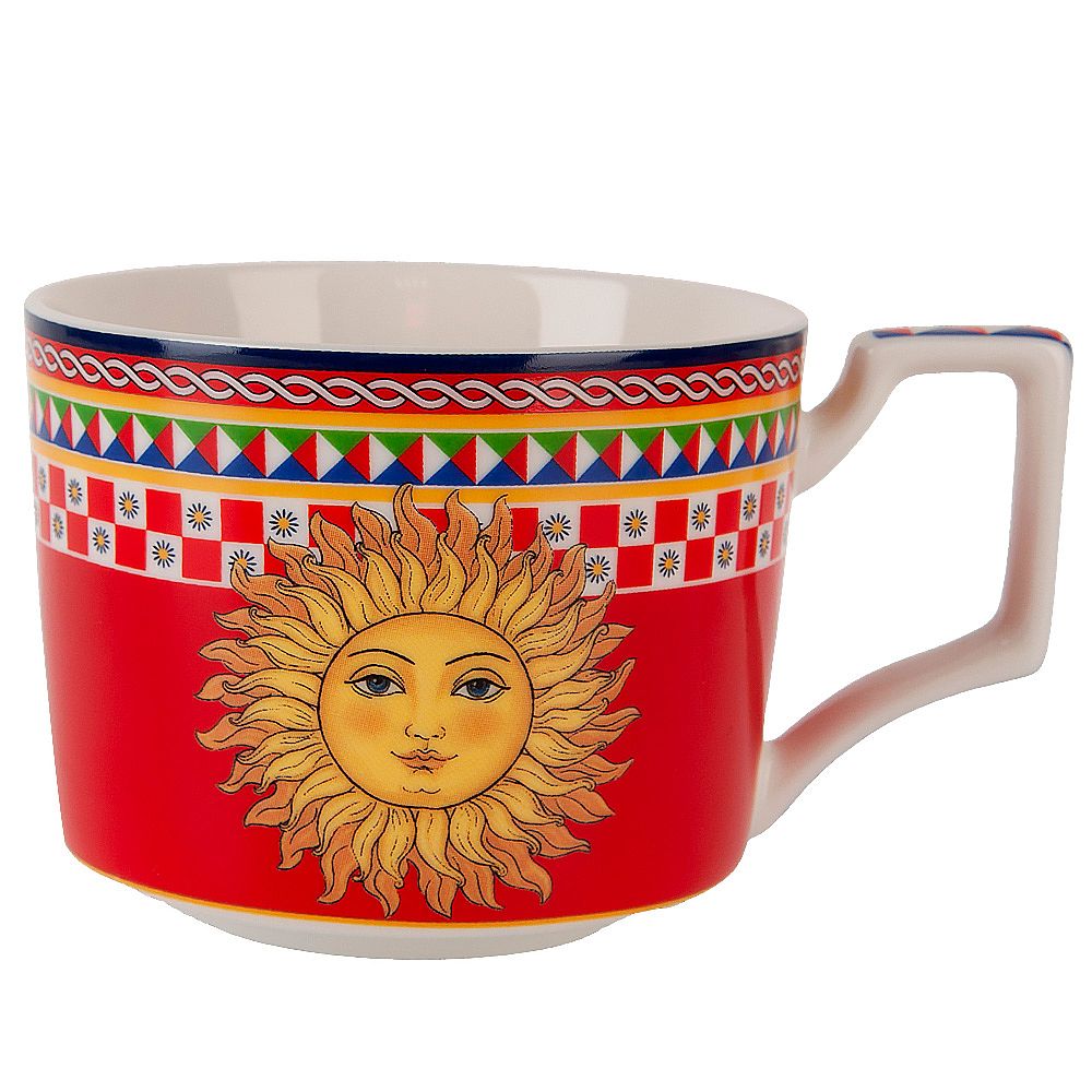 Чайный набор 12пр. "Sicilia Sole" (6 персон) v=220мл (фарфор) (подарочная упаковка)