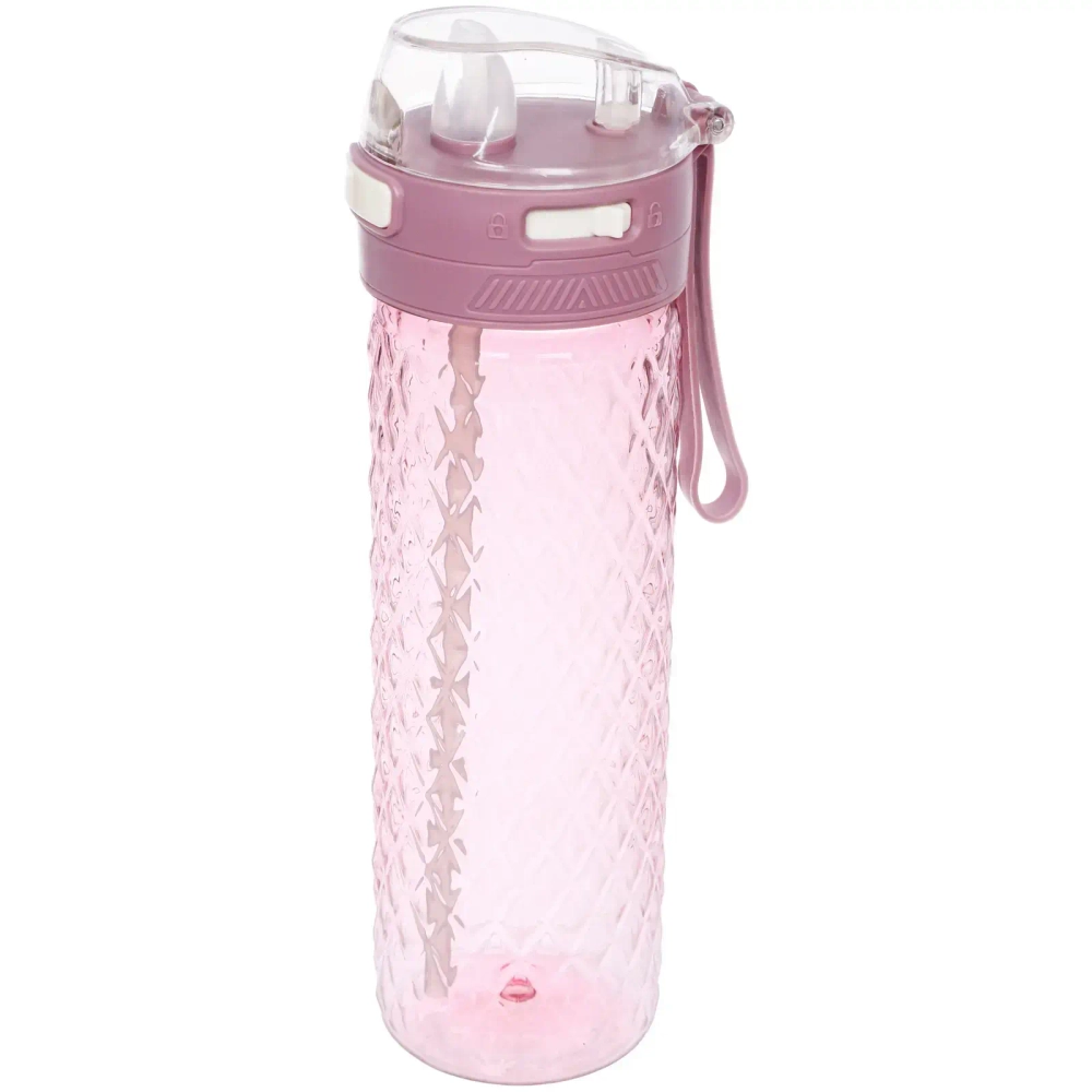 Бутылка питьевая пластиковая 800мл «Кристалл», микс цветов