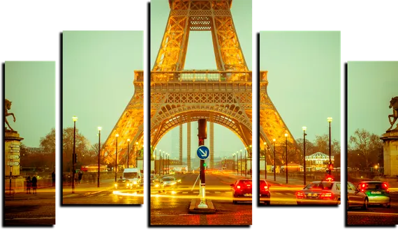 Модульная картина "Центр Парижа"