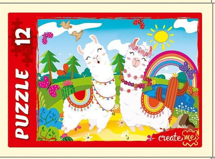 Пазлы   12 элементов  175*130мм. "Волшебный мир" 4 дизайна